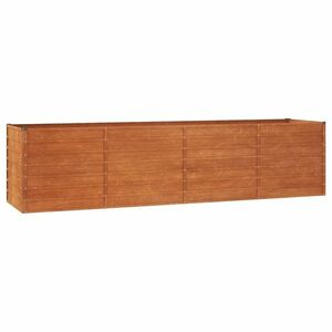 vidaXL rozsda színű corten acél kerti magaságyás 320 x 80 x 77 cm kép