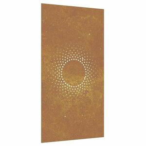 vidaXL napmintás corten acél kerti faldísz 105 x 55 cm kép