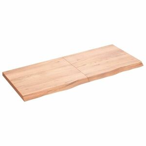 vidaXL világosbarna kezelt tömör tölgyfa asztallap 120x50x(2-4) cm kép