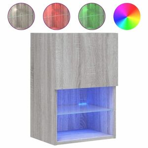 vidaXL szürke sonoma színű TV-szekrény LED-lámpákkal 40, 5x30x60 cm kép