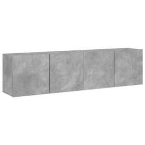 vidaXL 2 db betonszürke falra szerelhető TV-szekrény 80 x 30 x 41 cm kép