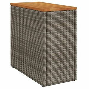 vidaXL szürke polyrattan falapos kerti kisasztal 58 x 27, 5 x 55 cm kép