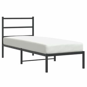 vidaXL fekete fém ágykeret fejtámlával 75 x 190 cm kép