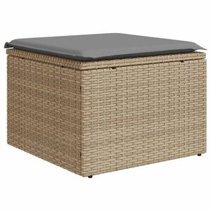 vidaXL bézs polyrattan kerti szék párnával 55 x 55 x 37 cm kép