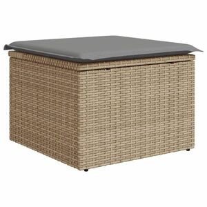 vidaXL bézs polyrattan kerti szék párnával 55 x 55 x 37 cm kép