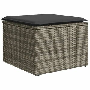 vidaXL szürke polyrattan kerti szék párnával 55 x 55 x 37 cm kép