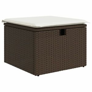 vidaXL barna polyrattan kerti szék párnával 55 x 55 x 37 cm kép