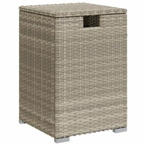 vidaXL világosszürke polyrattan propántartály borító asztal 40x40x60cm kép