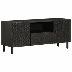 vidaXL fekete tömör mangófa TV-szekrény 105 x 33 x 46 cm kép