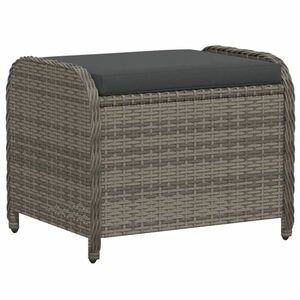 vidaXL szürke polyrattan kerti szék párnával 58 x 46 x 46 cm kép