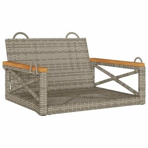 vidaXL szürke polyrattan hintapad 63 x 62 x 40 cm kép