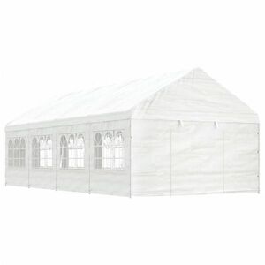 vidaXL fehér polietilén pavilon tetővel 8, 92 x 4, 08 x 3, 22 m kép