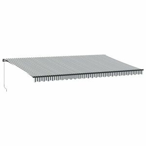 vidaXL antracitszürke-fehér LED-es kézi napellenző 600 x 300 cm kép