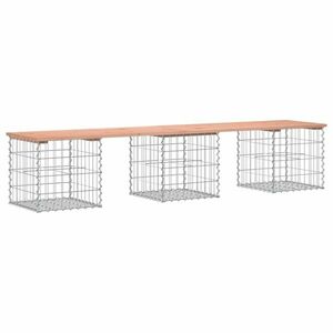 vidaXL tömör duglászfenyő gabion kerti pad 203x44x42 cm kép