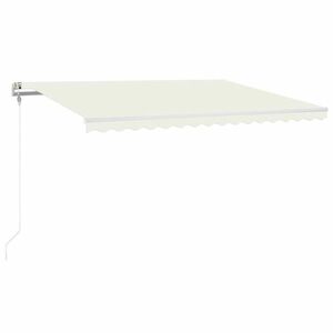 vidaXL krémszínű automata szélérzékelős és LED-es napellenző 400x300cm kép