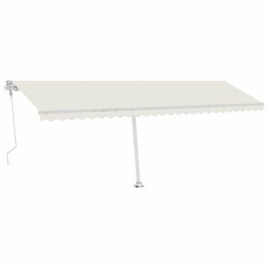 vidaXL krémszínű automata szélérzékelős és LED-es napellenző 600x300cm kép