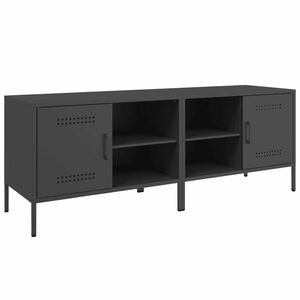 vidaXL 2 db fekete acél TV-szekrény 68 x 39 x 50, 5 cm kép