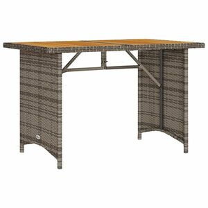 vidaXL szürke polyrattan falapos kerti asztal 110x68x70 cm kép