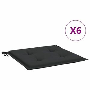 vidaXL 6 db fekete oxford szövet háttámlás székpárna 40 x 40 x 3 cm kép