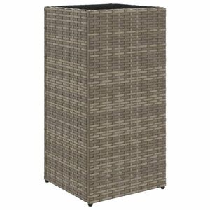 vidaXL szürke polyrattan kerti ültetőláda 30x30x60 cm kép