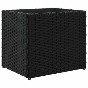 vidaXL fekete polyrattan kerti ültetőláda 36x30x32 cm kép