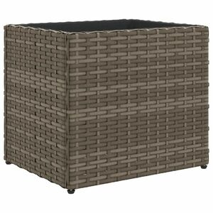 vidaXL szürke polyrattan kerti ültetőláda 36x30x32 cm kép