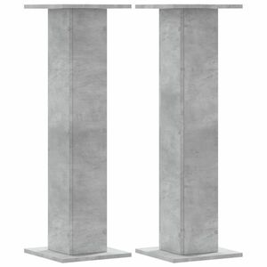 vidaXL 2 db betonszürke szerelt fa növénytartó állvány 30 x 30 x 95 cm kép