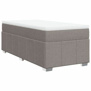 vidaXL tópszínű szövet rugós ágy matraccal 90 x 200 cm kép