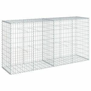 vidaXL horganyzott vas gabion kosár fedéllel 200 x 50 x 100 cm kép