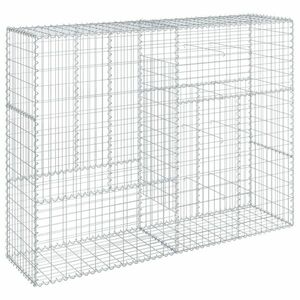 vidaXL horganyzott vas gabion kosár fedéllel 200 x 50 x 150 cm kép