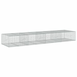 vidaXL horganyzott vas gabion kosár fedéllel 400 x 100 x 50 cm kép