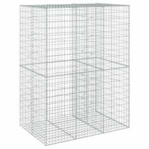 vidaXL horganyzott vas gabion kosár fedéllel 150 x 100 x 200 cm kép