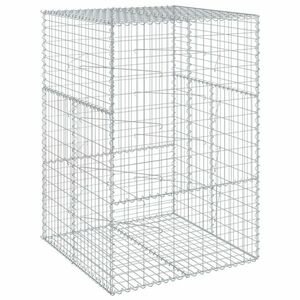 vidaXL horganyzott vas gabion kosár fedéllel 100 x 100 x 150 cm kép