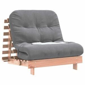 vidaXL tömör duglászfenyő futon kanapéágy matraccal 90 x 206 x 11 cm kép