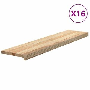 vidaXL 16 db tömör tölgyfa lépcsőfokok kezeletlen 110x30x2 cm kép