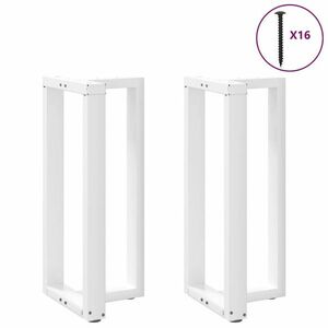 vidaXL 2 db fehér acél bárasztal lábak T-alakú 40x35x(91-92) cm kép