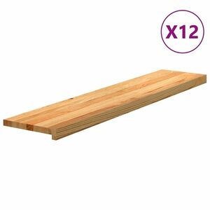 vidaXL 16 db tömör tölgyfa világosbarna lépcsőfokok 100x30x2 cm kép