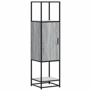 vidaXL Highboard szürke sonoma 35, 5x35x139 cm gépelt fa és fém kép