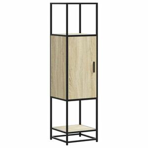 vidaXL Highboard sonoma tölgy 35, 5x35x139 cm gépelt fa és fém kép