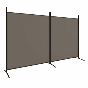 vidaXL 2 paneles antracitszürke szövet térelválasztó 348 x 180 cm kép