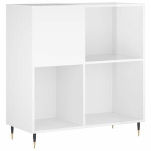 vidaXL magasfényű fehér szerelt fa hanglemezszekrény 84, 5 x 38 x 89 cm kép