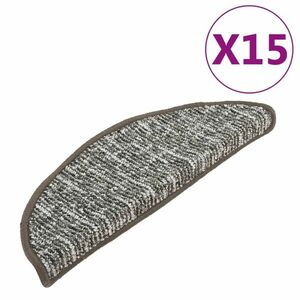 vidaXL 15 db antracitszürke lépcsőszőnyeg 65x21x4 cm kép