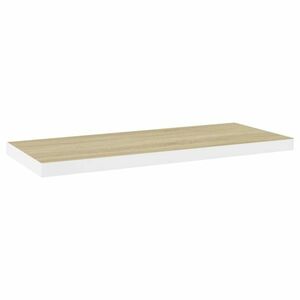 vidaXL tölgyszínű és fehér MDF lebegő fali polc 80 x 23, 5 x 3, 8 cm kép