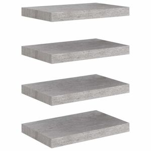 vidaXL 4 db betonszürke MDF lebegő fali polc 40 x 23 x 3, 8 cm kép