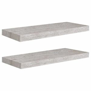 vidaXL 2 db betonszürke MDF lebegő fali polc 60 x 23, 5 x 3, 8 cm kép