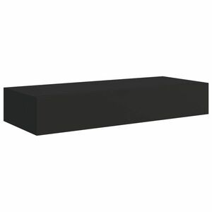 vidaXL fekete MDF falra szerelhető fiókos polc 60 x 23, 5 x 10 cm kép