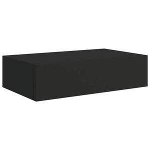 vidaXL fekete falra szerelhető fiókos polc 40 x 23, 5 x 10 cm kép