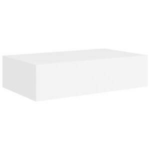 vidaXL fehér MDF falra szerelhető fiókos polc 40 x 23, 5 x 10 cm kép