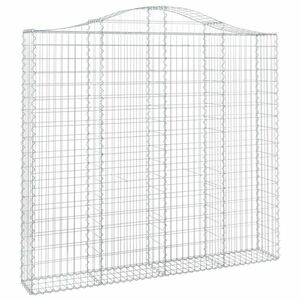 vidaXL íves horganyzott vas gabion kosár 200x30x180/200 cm kép