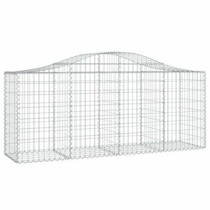 vidaXL íves horganyzott vas gabion kosár 200x50x80/100 cm kép